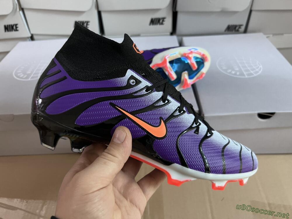 Men's Nike Air Zoom Mercurial Superfly 9 Elite FG Football Boots - Purple/Black/Orange/Gold