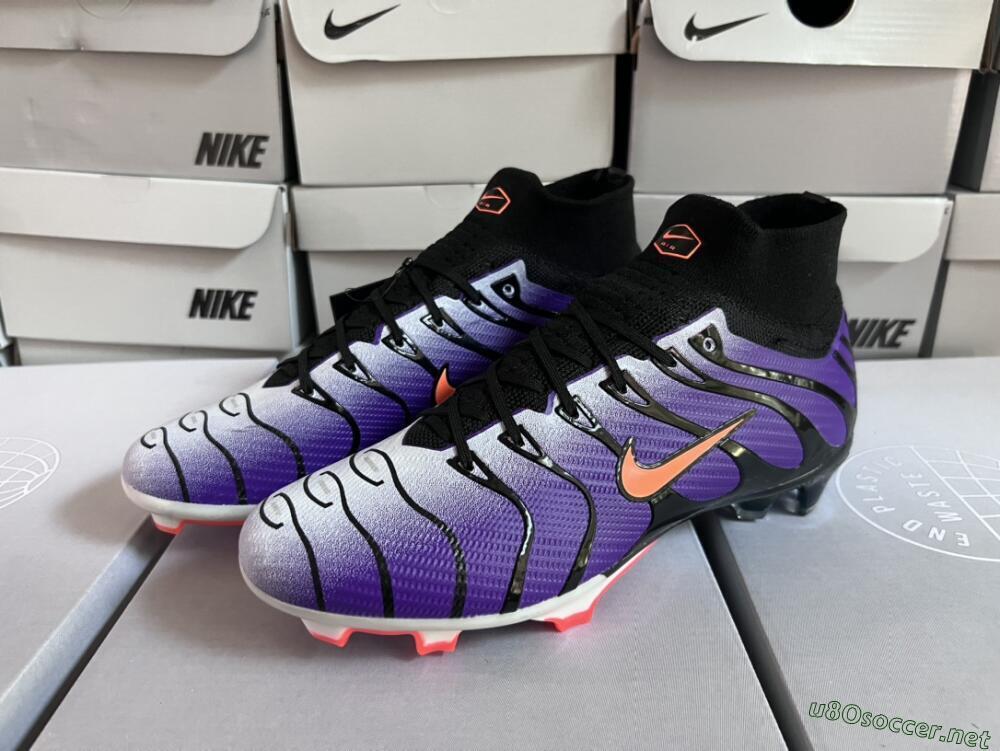 Men's Nike Air Zoom Mercurial Superfly 9 Elite FG Football Boots - Purple/Black/Orange/Gold