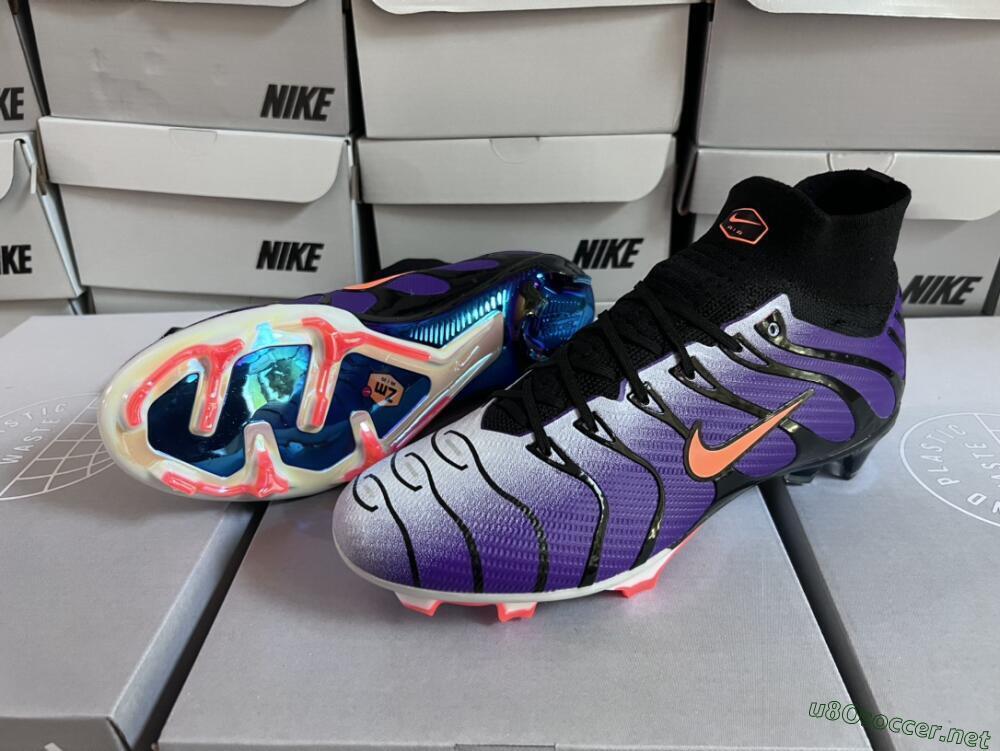 Men's Nike Air Zoom Mercurial Superfly 9 Elite FG Football Boots - Purple/Black/Orange/Gold