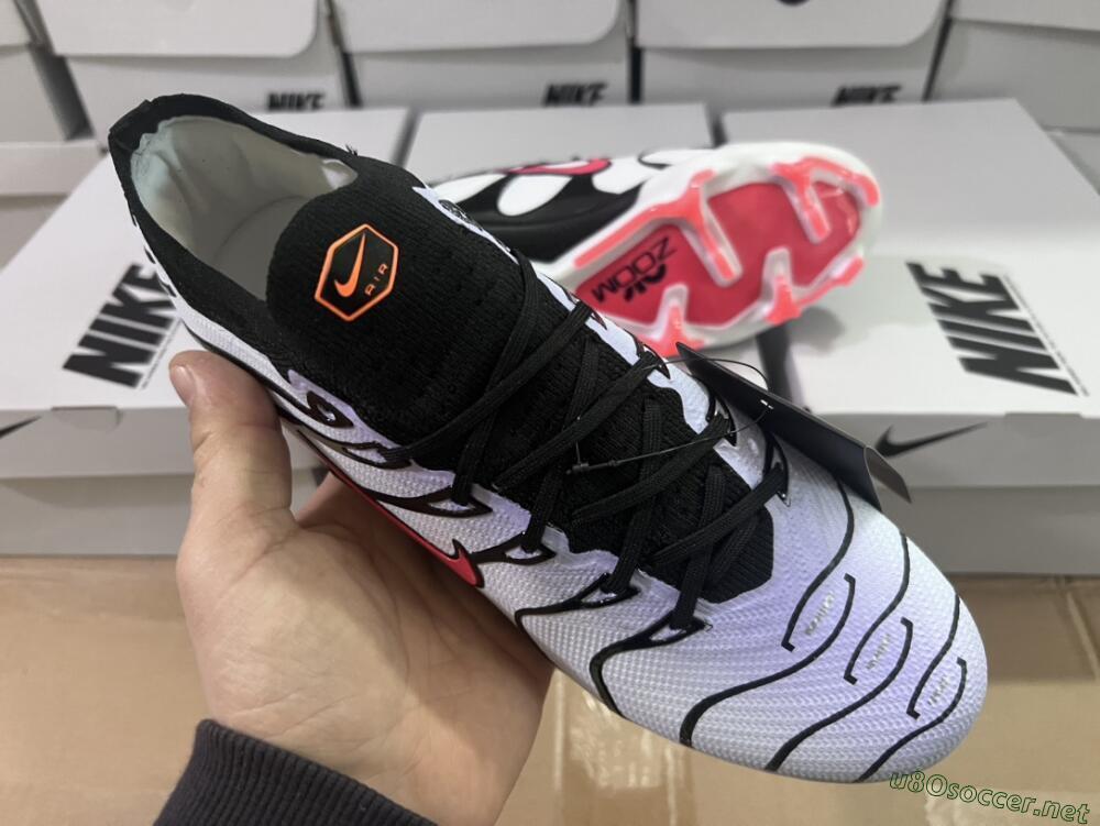 Men's Nike Air Zoom Mercurial Vapor 15 Elite FG Football Boots - White/Black/Red