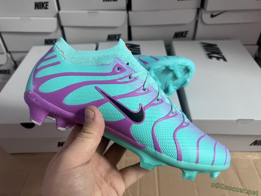 Men's Nike Air Zoom Mercurial Vapor 15 Elite FG Football Boots - Jade/Purple/Black