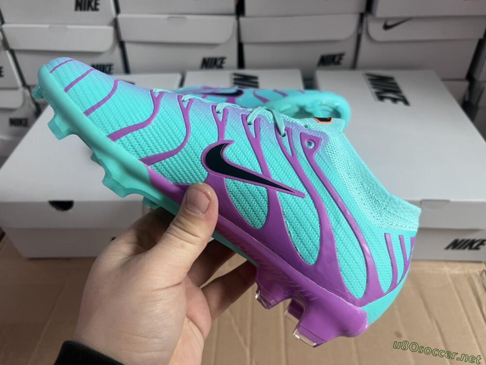 Men's Nike Air Zoom Mercurial Vapor 15 Elite FG Football Boots - Jade/Purple/Black