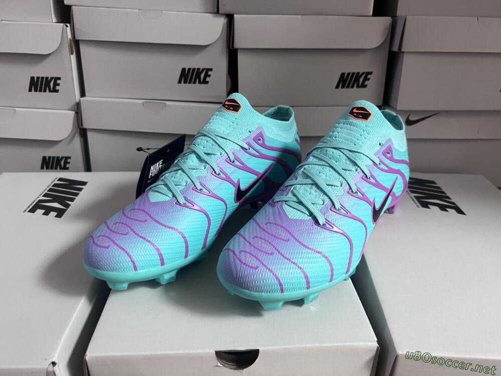 Men's Nike Air Zoom Mercurial Vapor 15 Elite FG Football Boots - Jade/Purple/Black