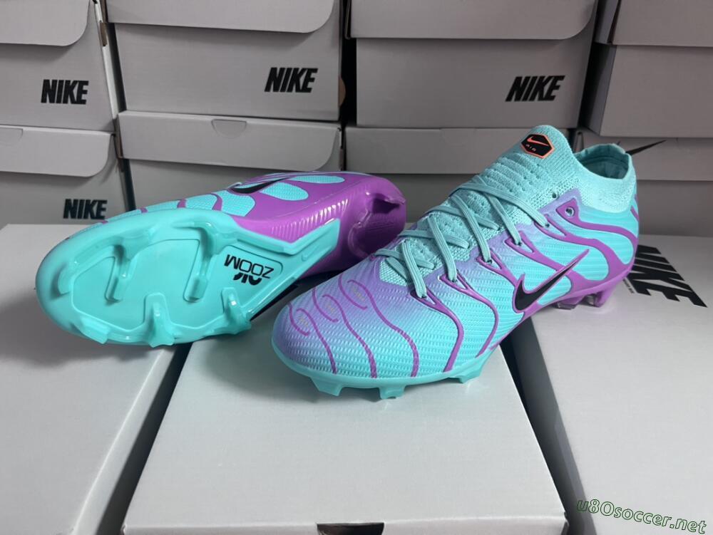 Men's Nike Air Zoom Mercurial Vapor 15 Elite FG Football Boots - Jade/Purple/Black