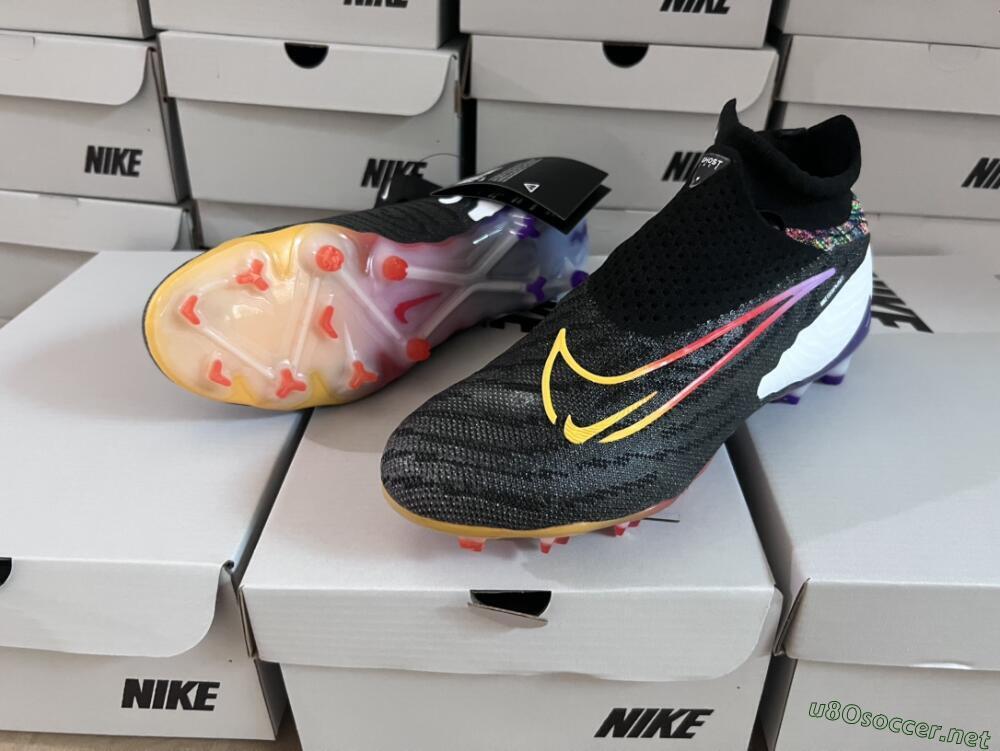 Unisex Nike Phantom GX Elite FG Football Boots - Black/Yellow/Orange/Purple