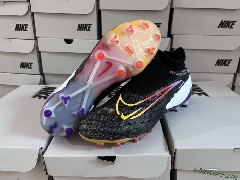 Unisex Nike Phantom GX Elite FG Football Boots - Black/Yellow/Orange/Purple