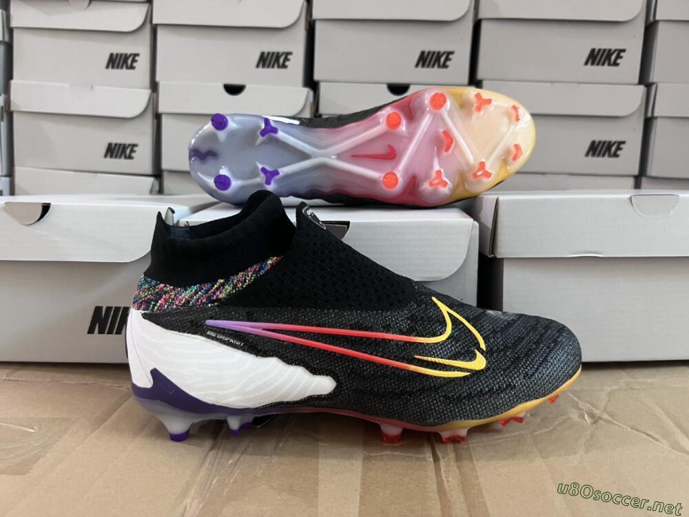 Unisex Nike Phantom GX Elite FG Football Boots - Black/Yellow/Orange/Purple