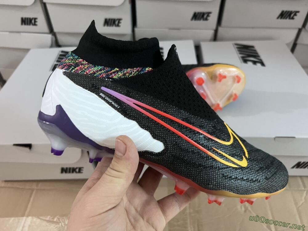 Unisex Nike Phantom GX Elite FG Football Boots - Black/Yellow/Orange/Purple