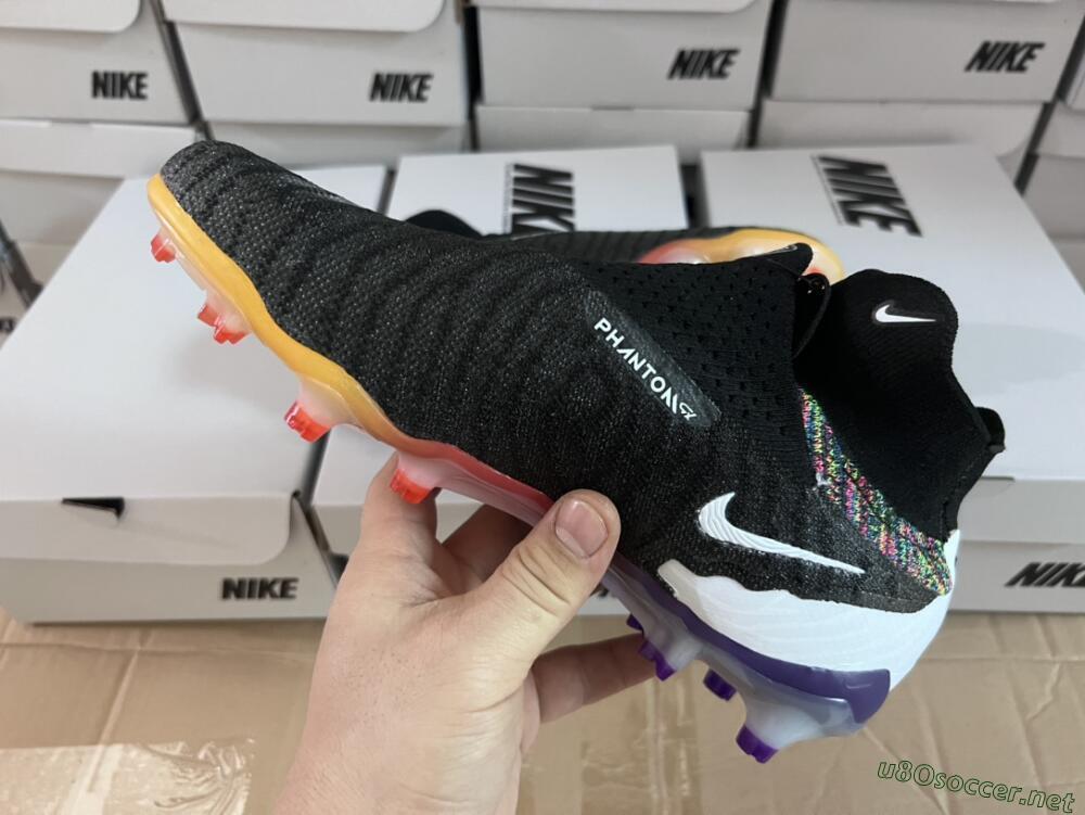 Unisex Nike Phantom GX Elite FG Football Boots - Black/Yellow/Orange/Purple