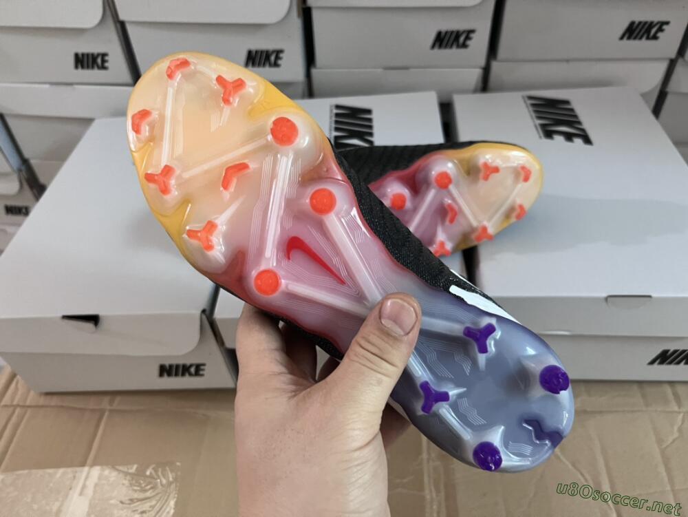 Unisex Nike Phantom GX Elite FG Football Boots - Black/Yellow/Orange/Purple