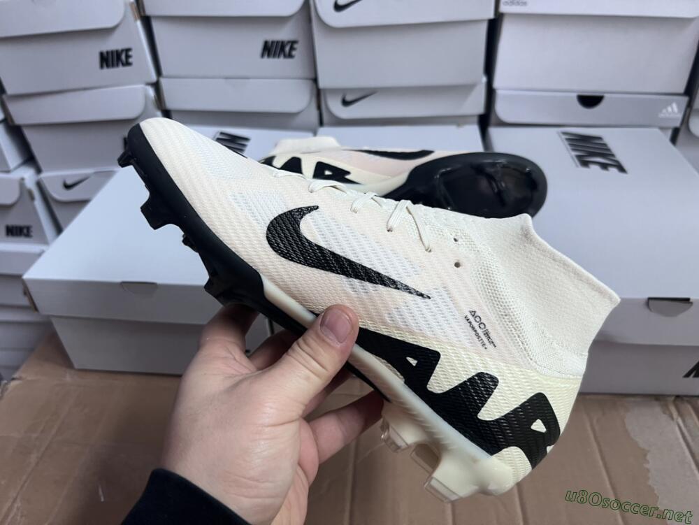 Unisex Nike Air Zoom Mercurial Superfly 9 Elite FG Football Boots - Beige/Black