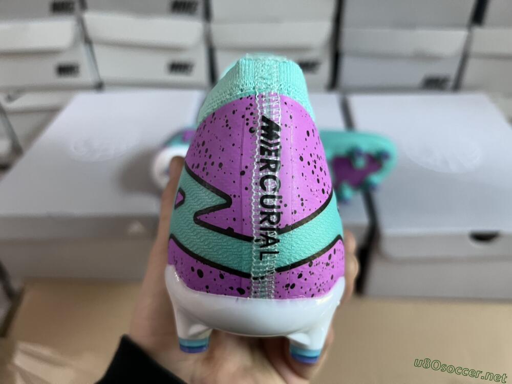 Unisex Nike Air Zoom Mercurial Vapor 15 Elite AG Football Boots - Jade/Purple/Black