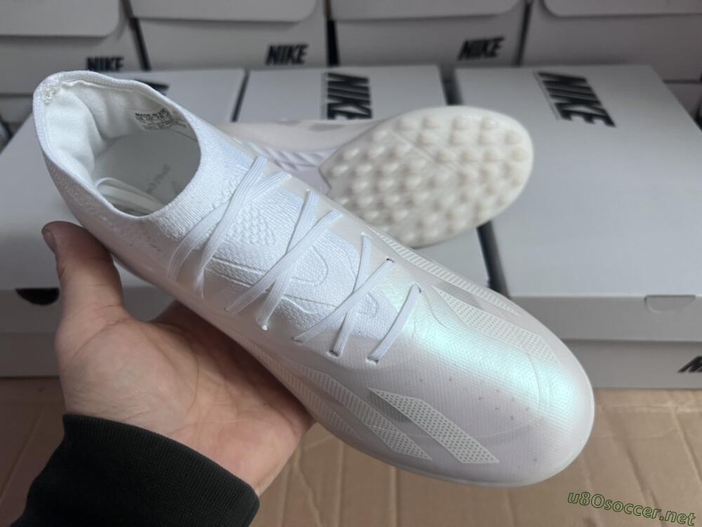 Men's Adidas X Crazyfast.1 TF Football Shoes - White/Silver