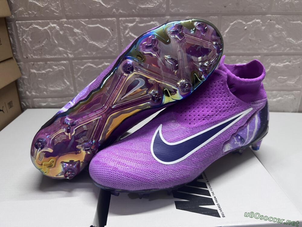 Men's Nike Phantom GX DF Elite FG Football Boots - Purple/Black/White/Gold