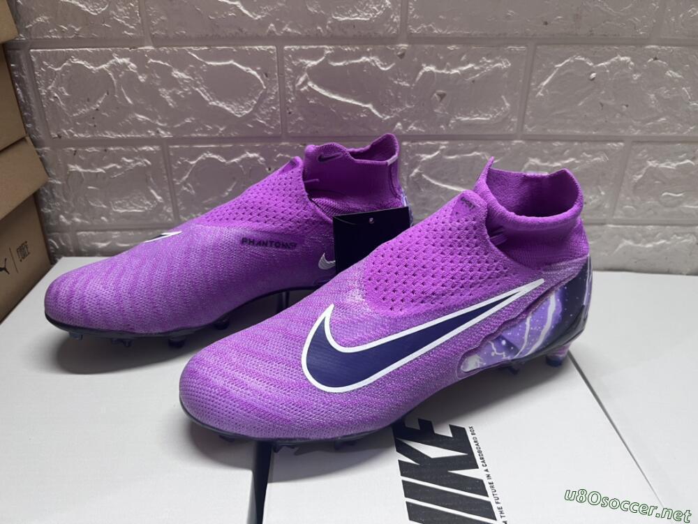 Men's Nike Phantom GX DF Elite FG Football Boots - Purple/Black/White/Gold