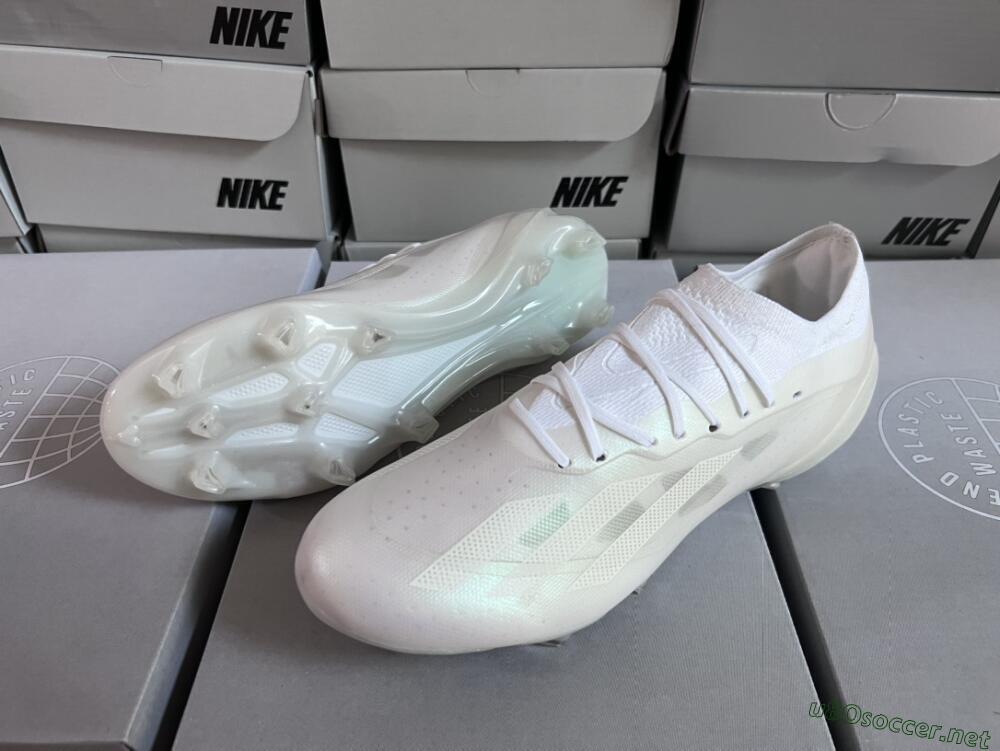 Men's Adidas X Crazyfast.1 FG Football Boots - White/White/White
