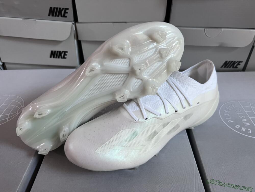Men's Adidas X Crazyfast.1 FG Football Boots - White/White/White