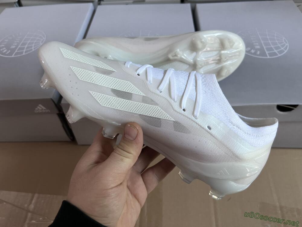 Men's Adidas X Crazyfast.1 FG Football Boots - White/White/White