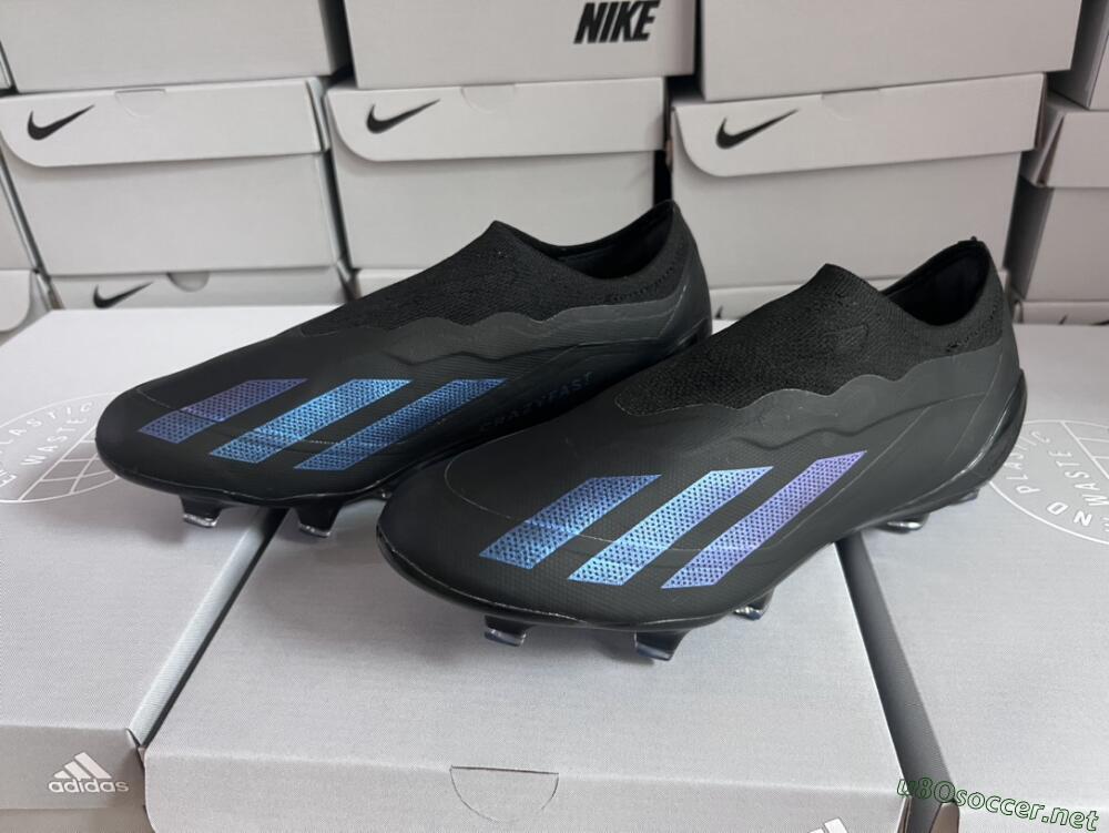 Men's Adidas X Crazyfast.1 FG Football Boots - Black/Blue