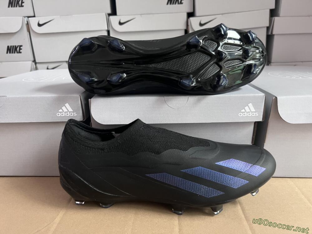 Men's Adidas X Crazyfast.1 FG Football Boots - Black/Blue