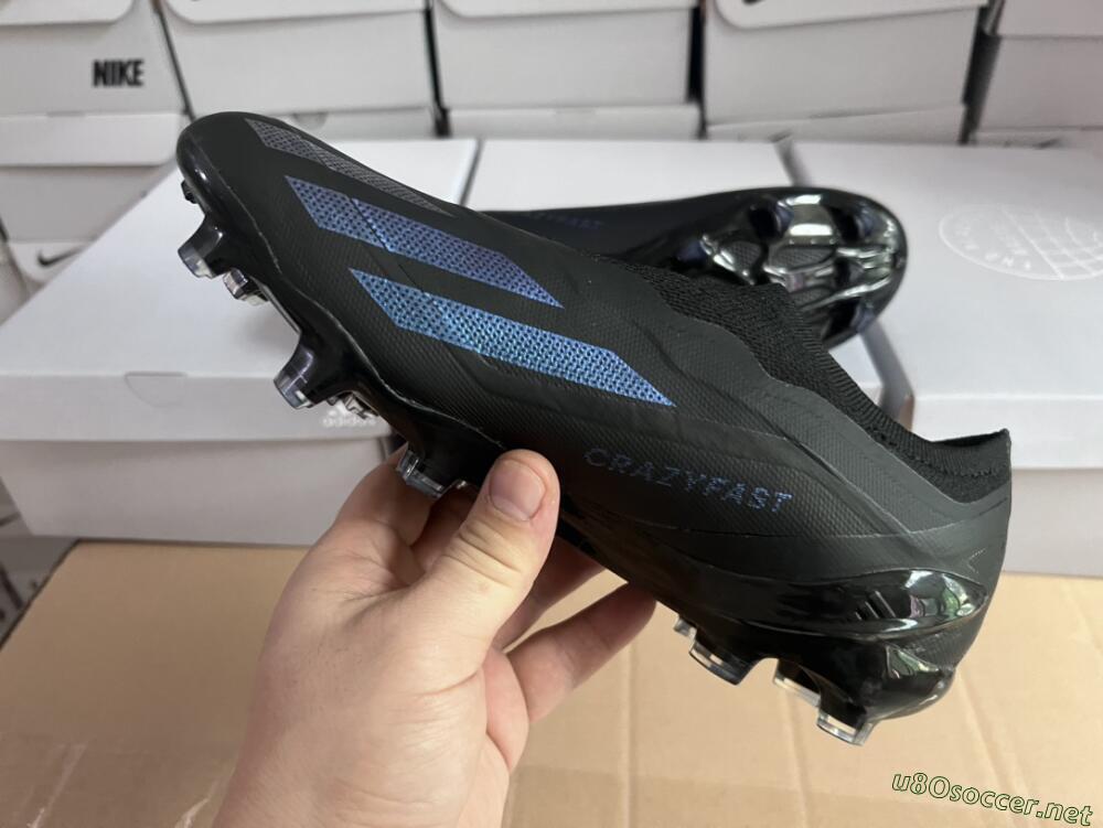 Men's Adidas X Crazyfast.1 FG Football Boots - Black/Blue