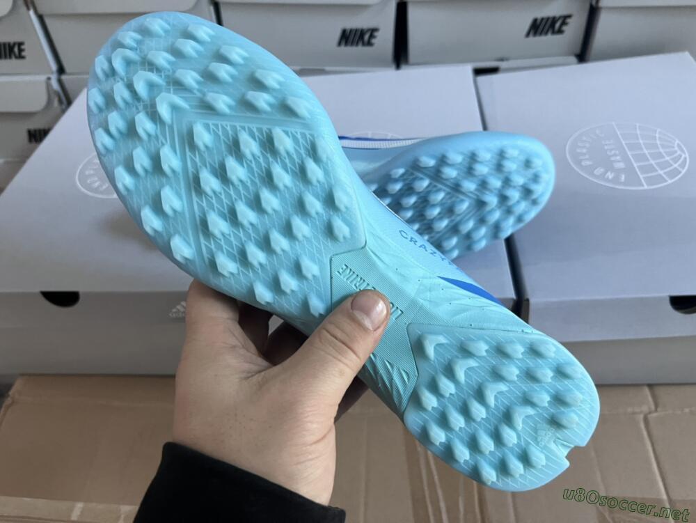 Men's Adidas X Crazyfast.3 TF Football Shoes - Blue/Jade/White