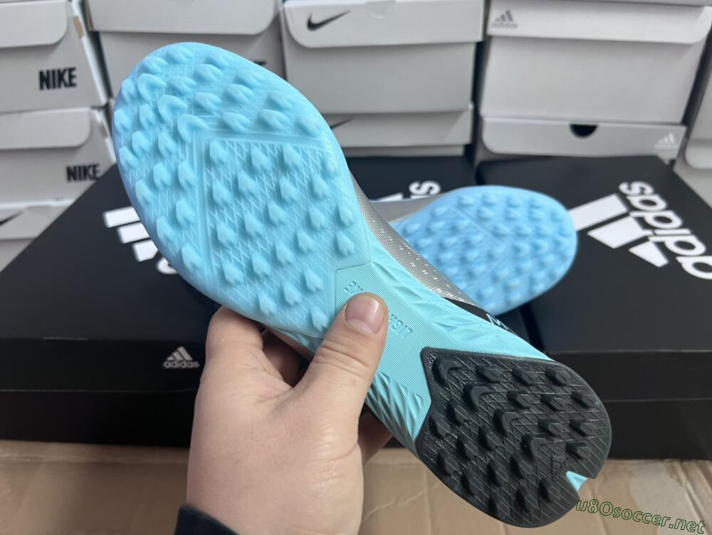 Men's Adidas X Crazyfast.1 TF Football Shoes - Blue/Silver/Black