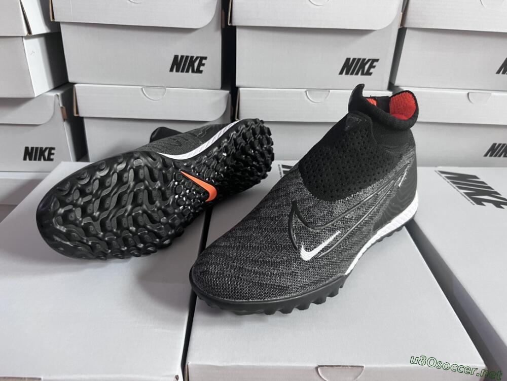 Unisex Nike Phantom GX Elite DF Black Pack TF Football Shoes - Black/White/Orange