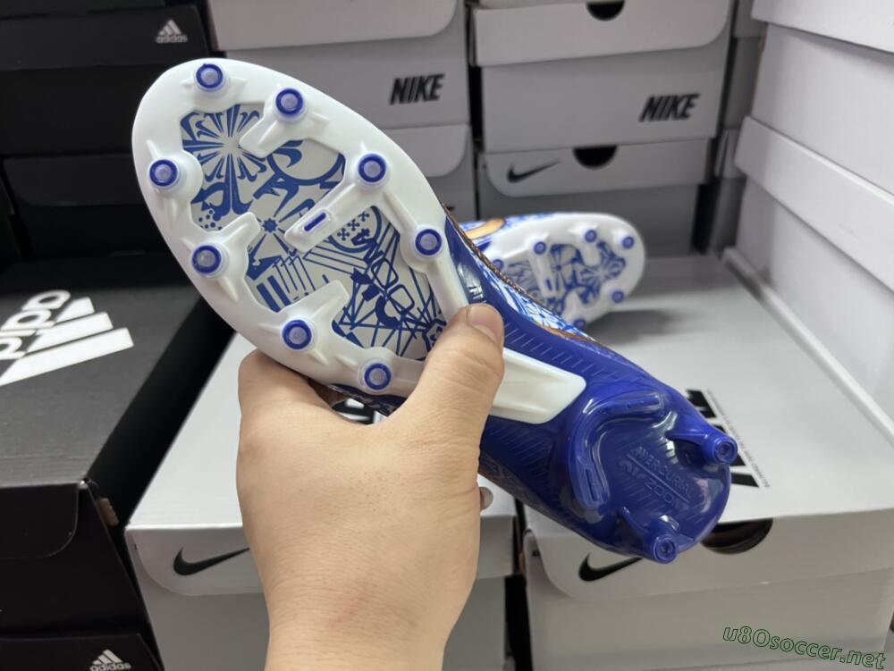 Men's Nike Air Zoom Mercurial Superfly 9 Elite AG Football Boots - Blue/White