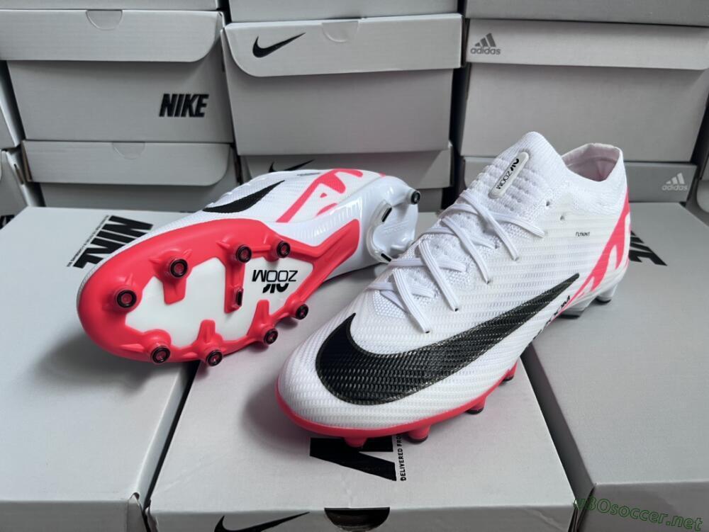 Men's Nike Air Zoom Mercurial Vapor 15 Elite AG Football Boots - White/Black/Red