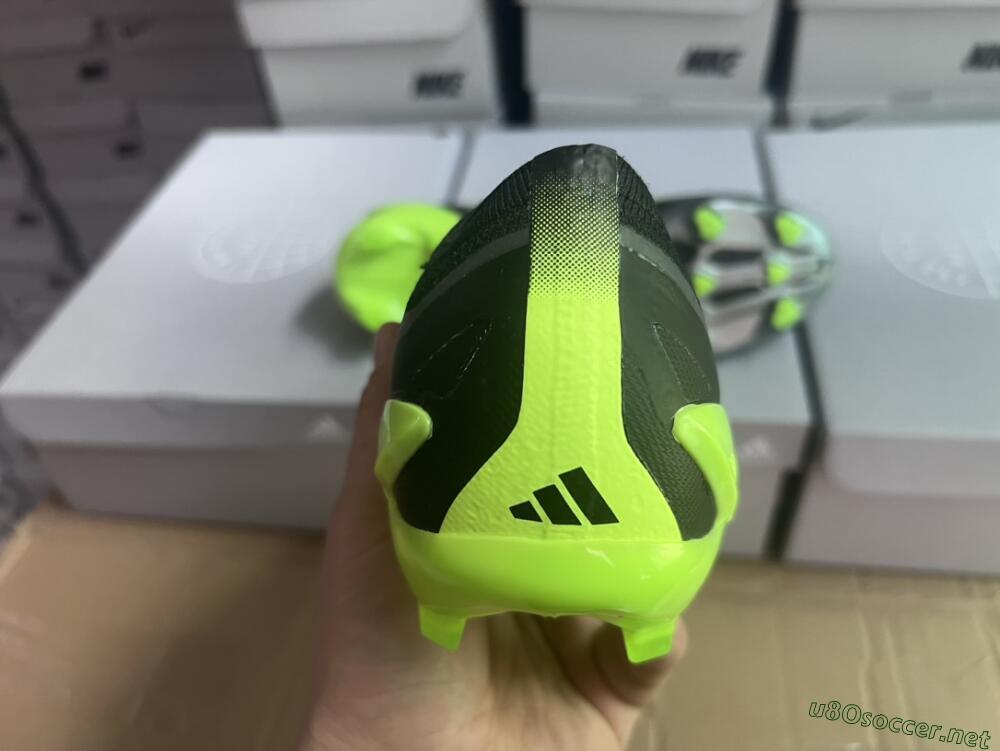 Men's Adidas X Crazyfast+ FG Football Boots - Grey/Black/Green