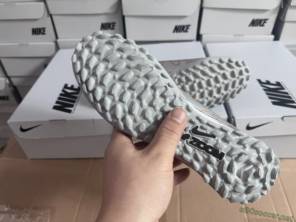 Unisex Nike Air Zoom Mercurial Vapor 15 Pro TF Football Shoes - Silver/Gold/Black