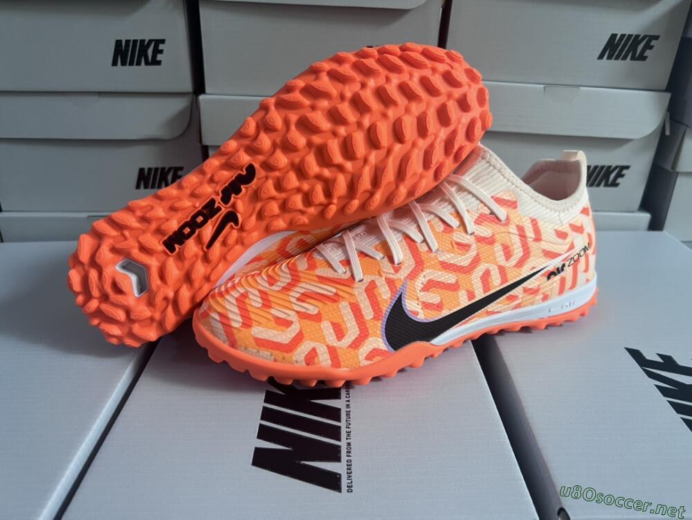Unisex Nike Air Zoom Mercurial Vapor 15 Pro TF Football Shoes - Orange/Purple/Black