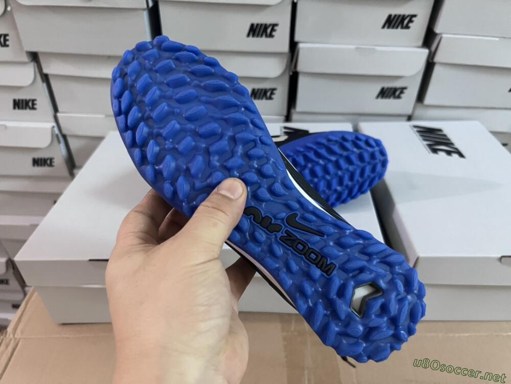 Unisex Nike Air Zoom Mercurial Vapor 15 Pro TF Football Shoes - Black/White/Blue