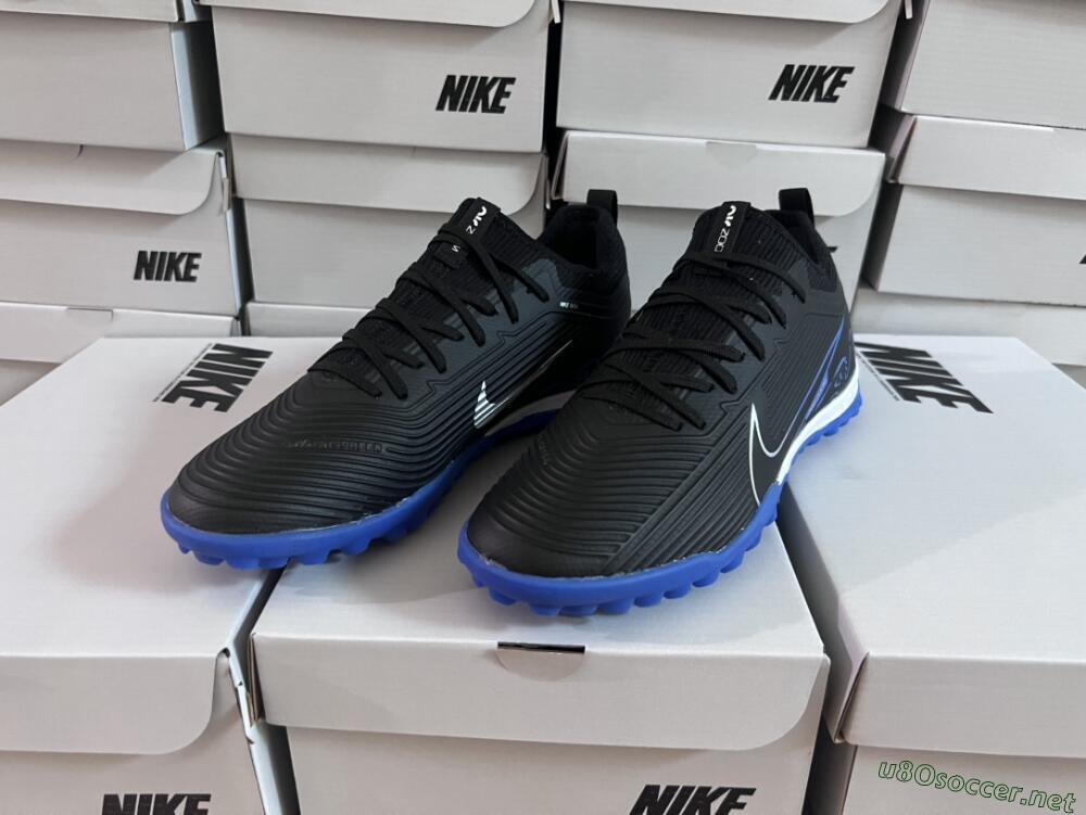 Unisex Nike Air Zoom Mercurial Vapor 15 Pro TF Football Shoes - Black/White/Blue
