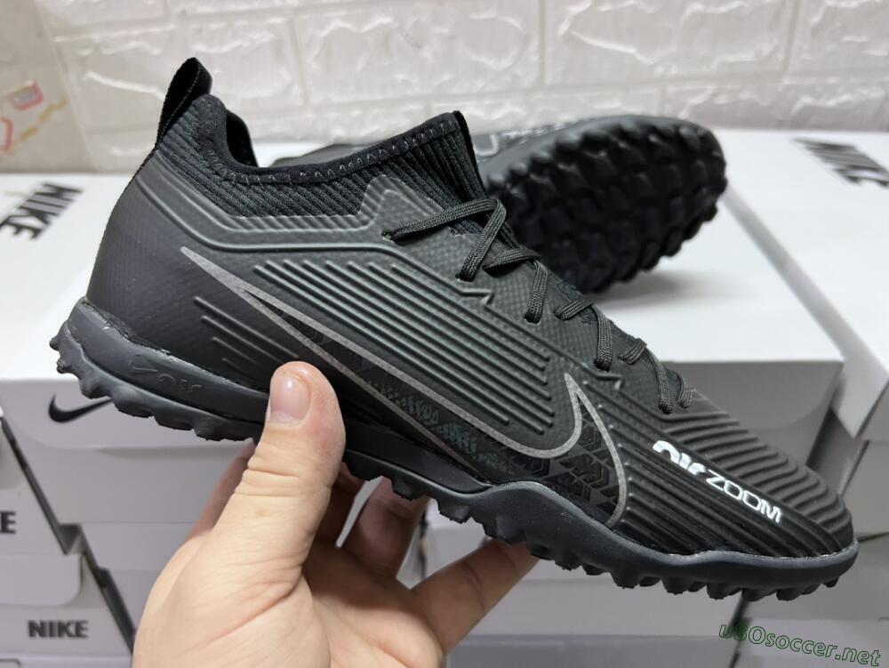 Unisex Nike Air Zoom Mercurial Vapor 15 Pro TF Football Shoes - Black/White/Yellow