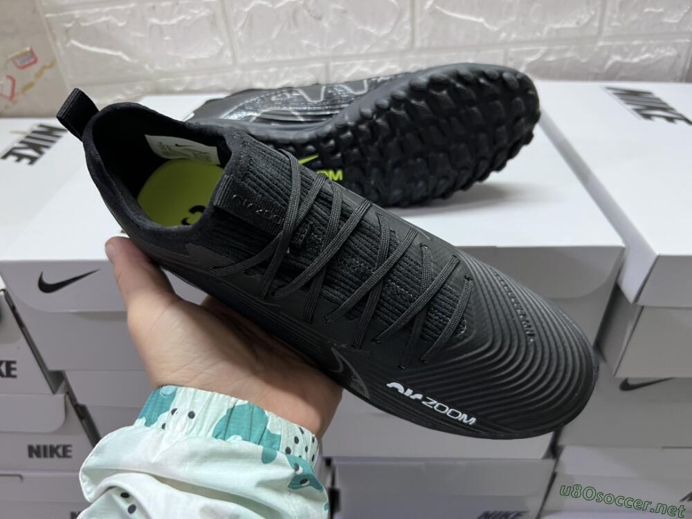 Unisex Nike Air Zoom Mercurial Vapor 15 Pro TF Football Shoes - Black/White/Yellow