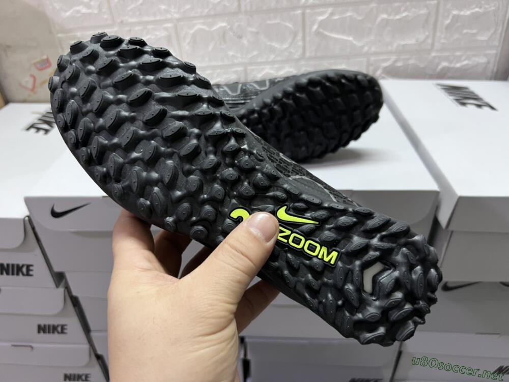 Unisex Nike Air Zoom Mercurial Vapor 15 Pro TF Football Shoes - Black/White/Yellow