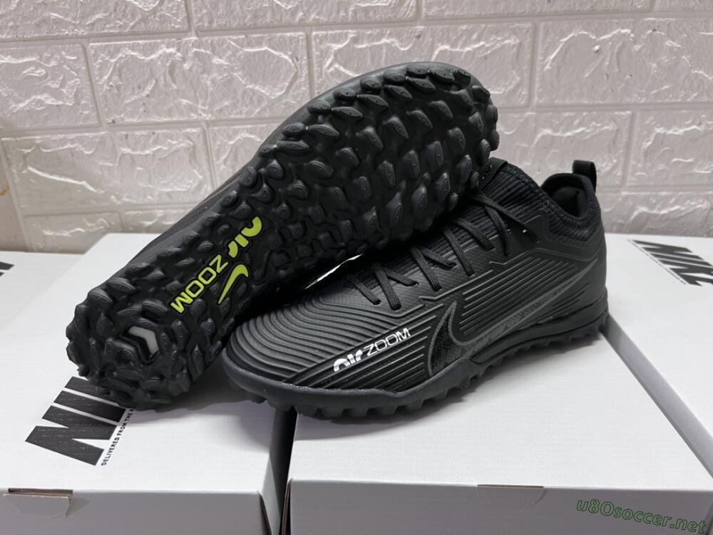 Unisex Nike Air Zoom Mercurial Vapor 15 Pro TF Football Shoes - Black/White/Yellow