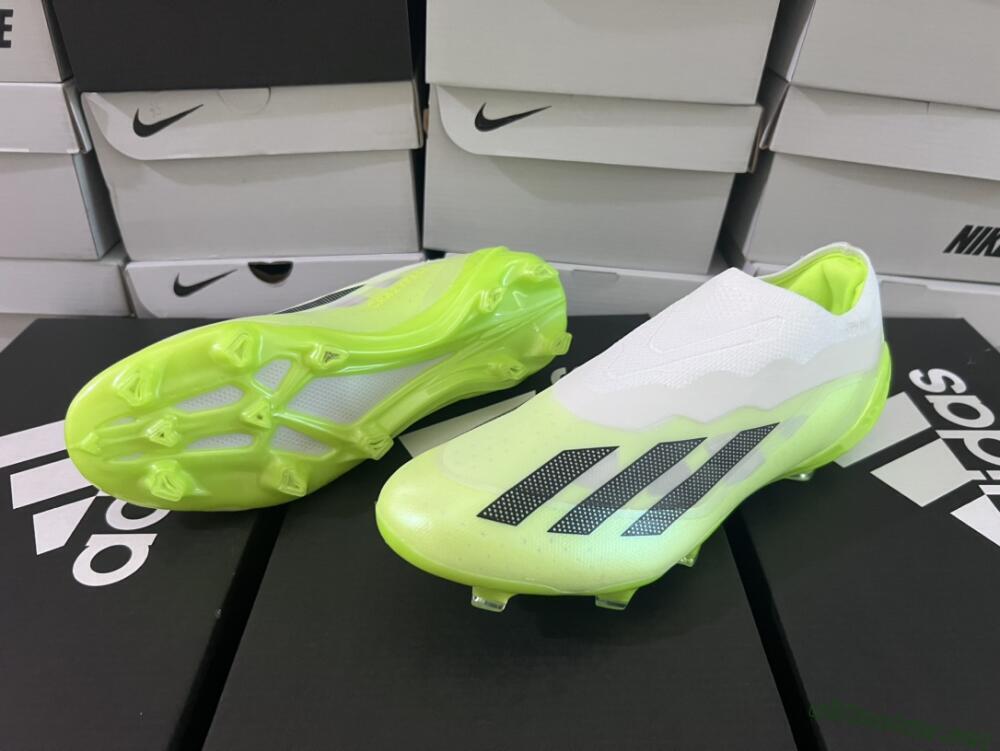 Men's Adidas X Crazyfast.1 LL FG Football Boots - Green/Black/White