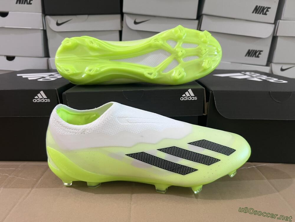 Men's Adidas X Crazyfast.1 LL FG Football Boots - Green/Black/White