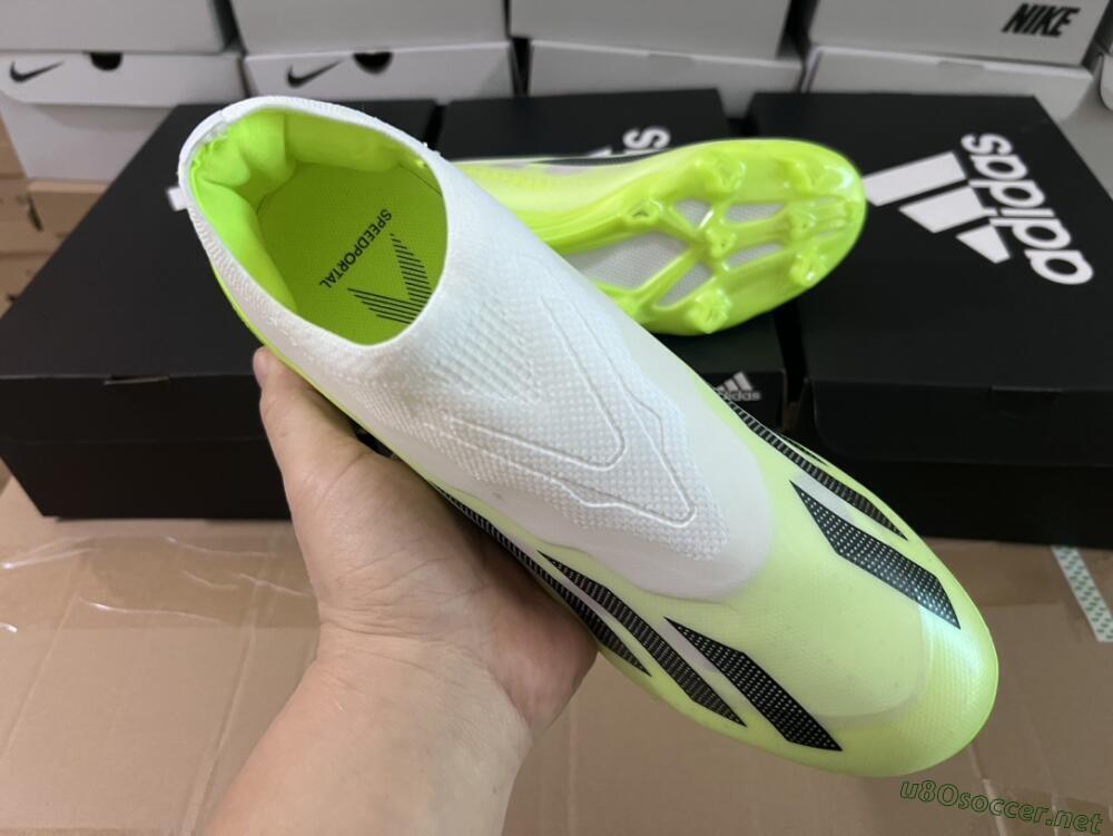 Men's Adidas X Crazyfast.1 LL FG Football Boots - Green/Black/White