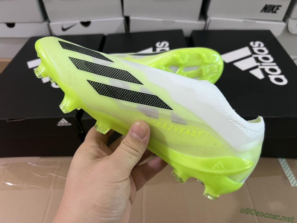 Men's Adidas X Crazyfast.1 LL FG Football Boots - Green/Black/White