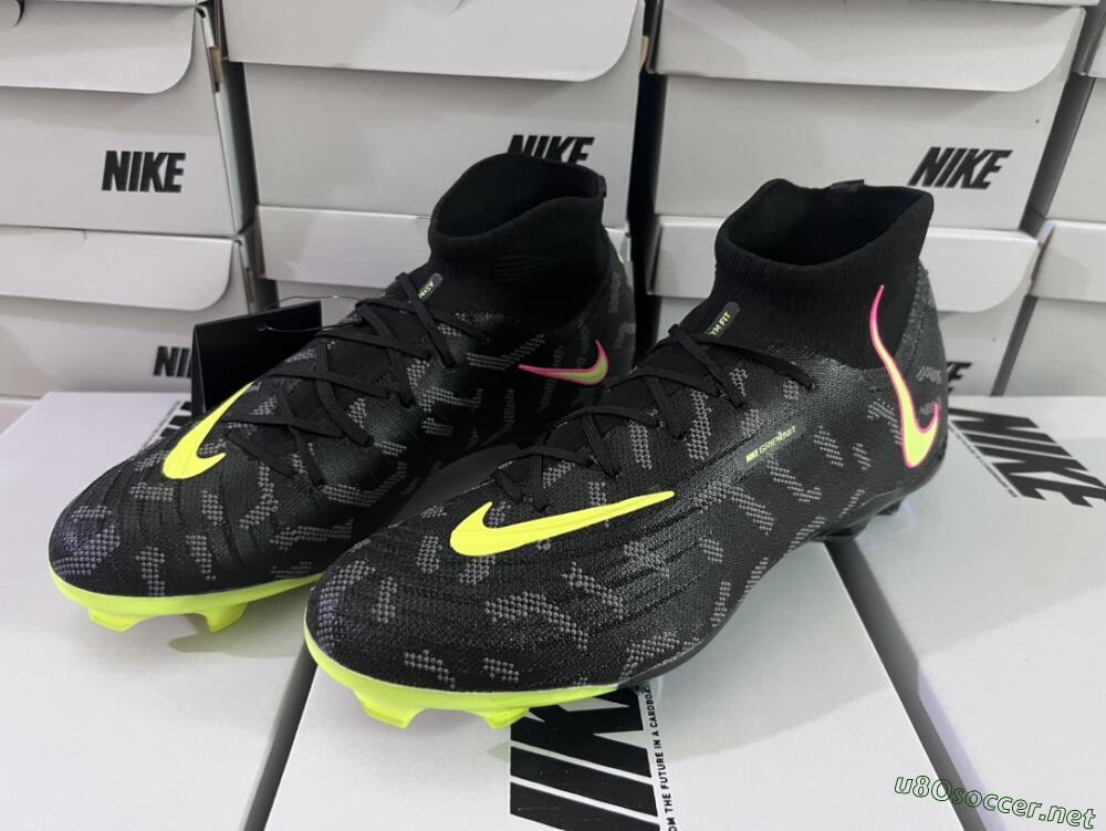 Men's Nike Phantom Luna Elite FG Football Boots - Black/Yellow/Pink