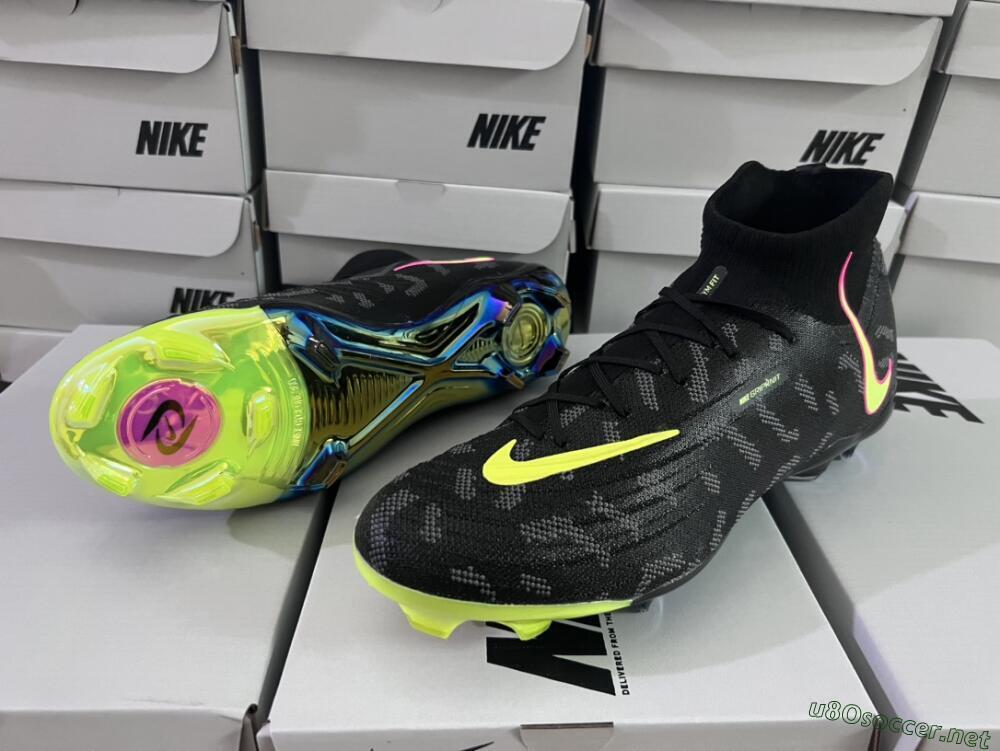 Men's Nike Phantom Luna Elite FG Football Boots - Black/Yellow/Pink
