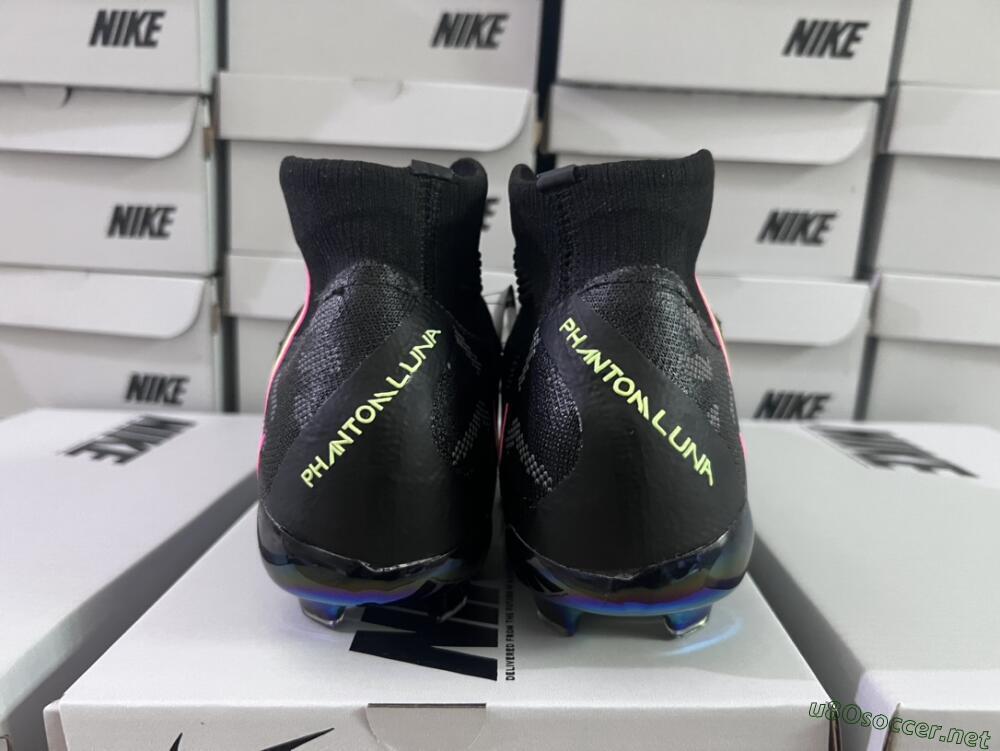 Men's Nike Phantom Luna Elite FG Football Boots - Black/Yellow/Pink