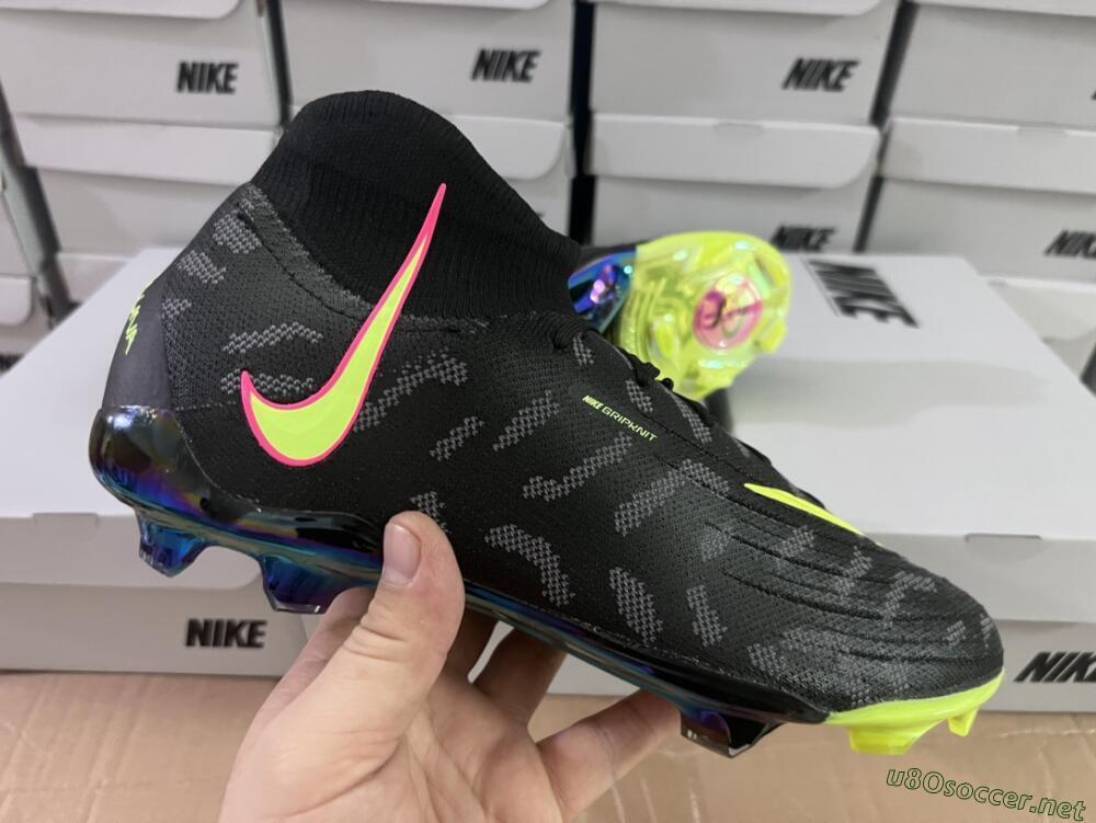 Men's Nike Phantom Luna Elite FG Football Boots - Black/Yellow/Pink