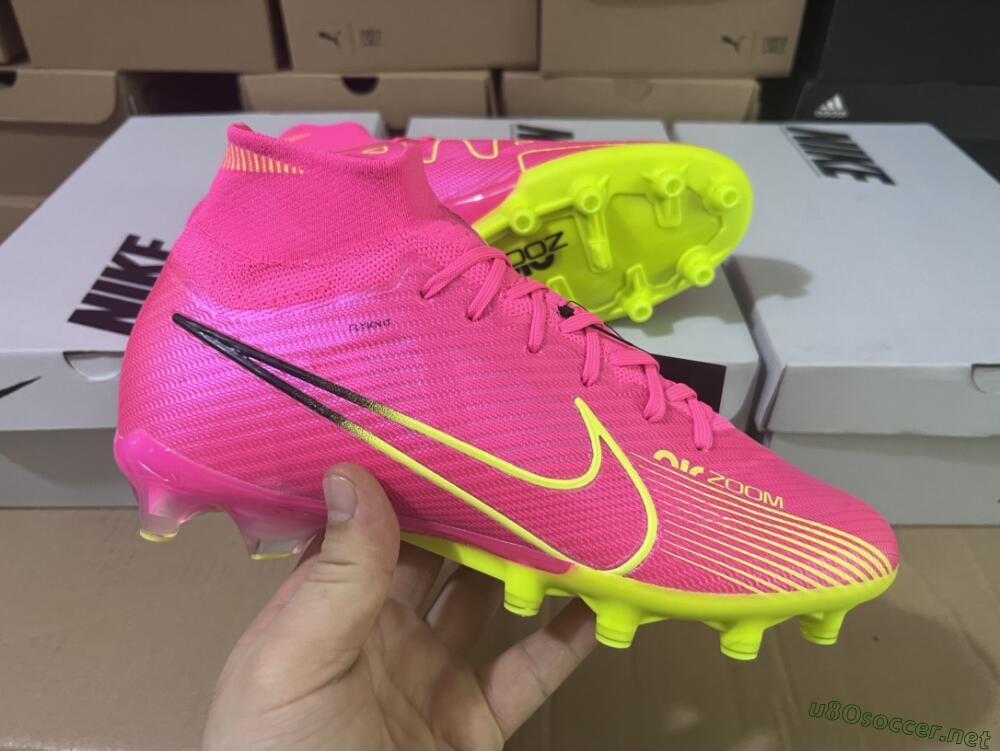 Unisex Nike Zoom Superfly 9 Elite SE AG Football Boots - Pink/Green