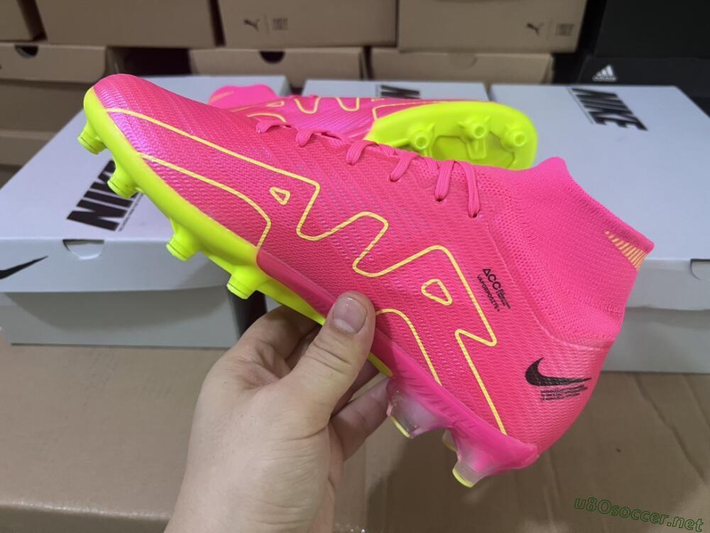 Unisex Nike Zoom Superfly 9 Elite SE AG Football Boots - Pink/Green