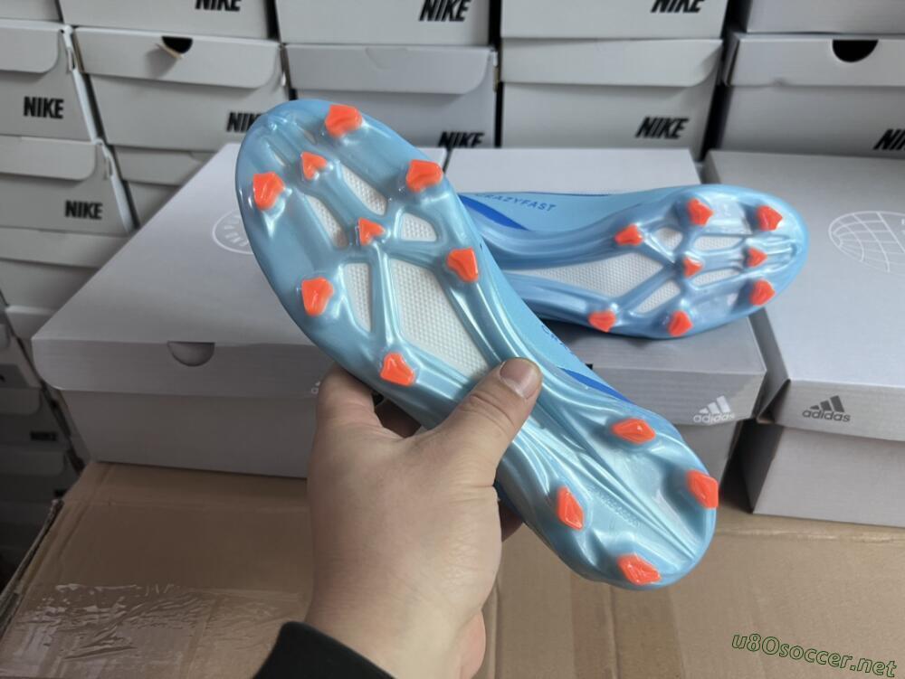 Men's Adidas X Crazyfast.1 Laceless FG Football Boots - Blue/White/Jade